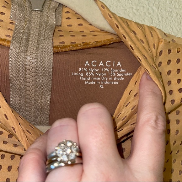 Acacia Swimwear Ehukai Mesh Body Suit Swimsuit Caramel Mesh Size XL - Picture 7 of 10